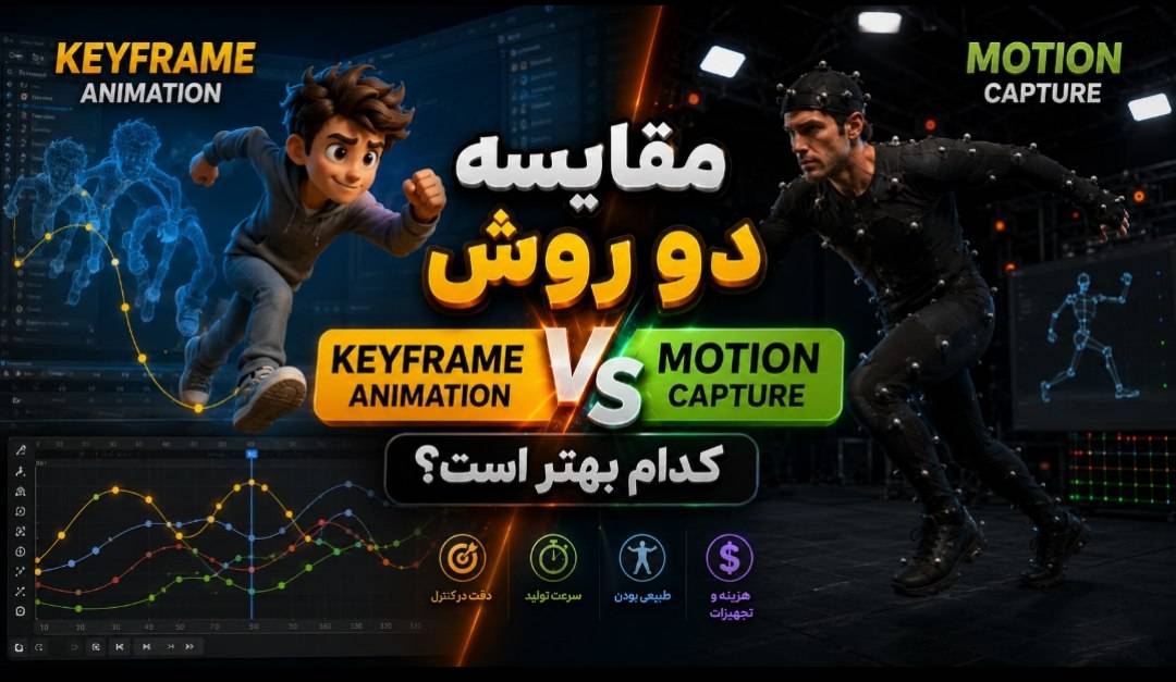 تفاوت انیمیشن کلیدفریم (Keyframe) با موشن کپچر (Motion Capture) در بازیهای ویدیویی
