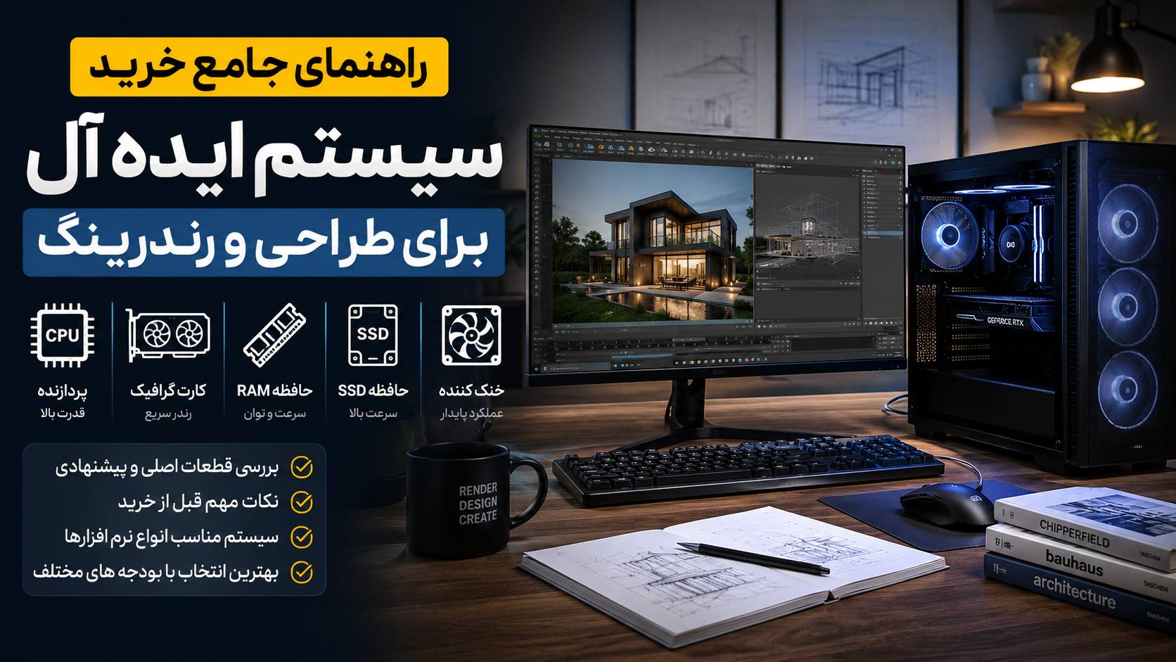 راهنمای جامع خرید سیستم ایده‌آل برای طراحی و رندرینگ سه‌بعدی